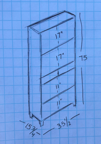 Chinese/ Asian style bookcase with drawers display shelf