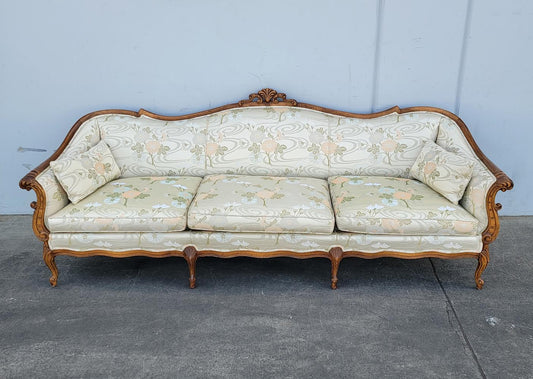 Antique/ vintage French bergere/ settee sofa/ couch floral