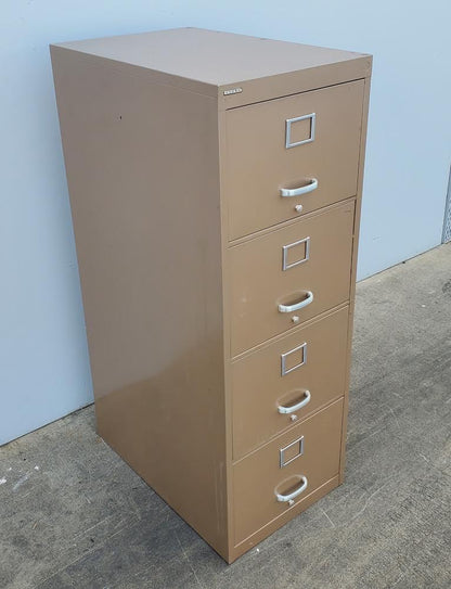 sears tan/ brown file cabinet 4 drawer (no keys)