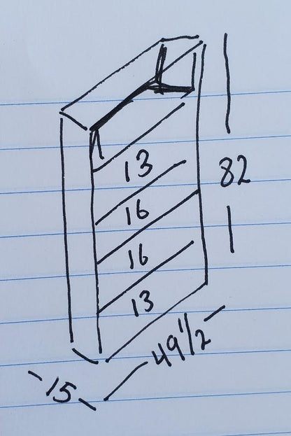 Bamboo shelf unit/bookcase