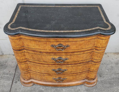 Light wood/black top dresser/chest of drawers