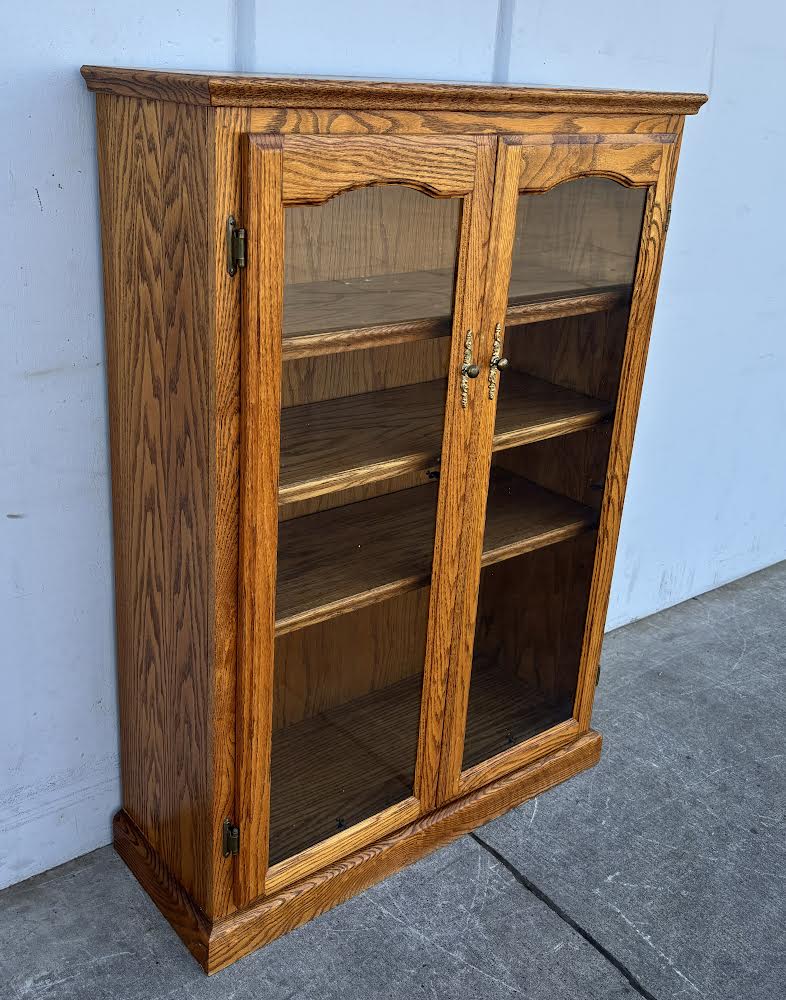 Antique Oak Bookcase/Curio cabinet