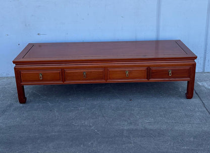 Antique Chinese Mid Century Coffee Table Long
