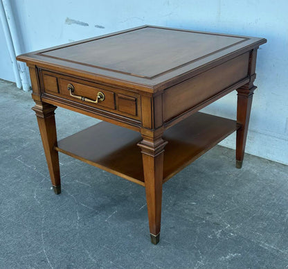 Hekman Vintage 1960s End Table With Drawers