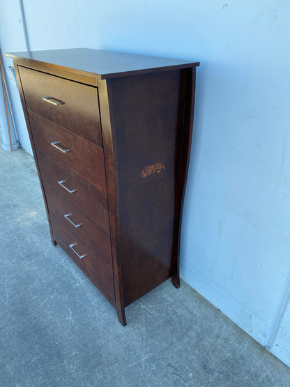Dresser highboy/ chest of drawers dark wood