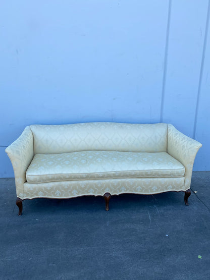 Vintage Chippendale hickory chair style cream/ivory sofa/couch