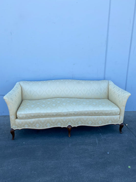 Vintage Chippendale hickory chair style cream/ivory sofa/couch