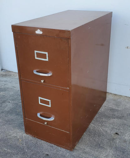 all steel equipmenting brown 2 drawer file cabinet