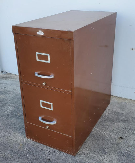 all steel equipmenting brown 2 drawer file cabinet