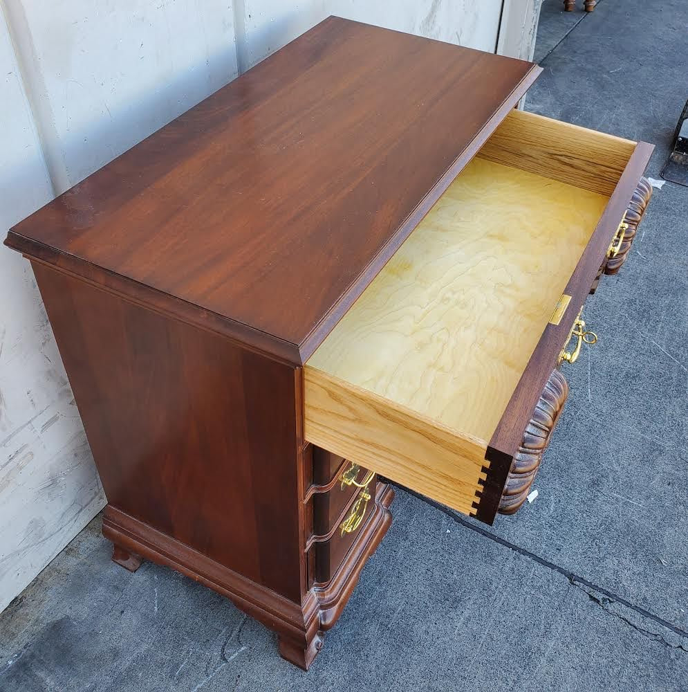 Solid mahogany block front chippendale style chest of drawers/dresser