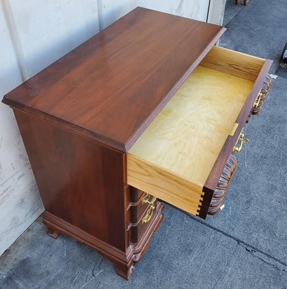 Solid mahogany block front chippendale style chest of drawers/dresser