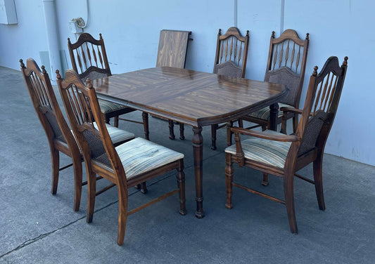 Antique Dining Table with 6 Chairs