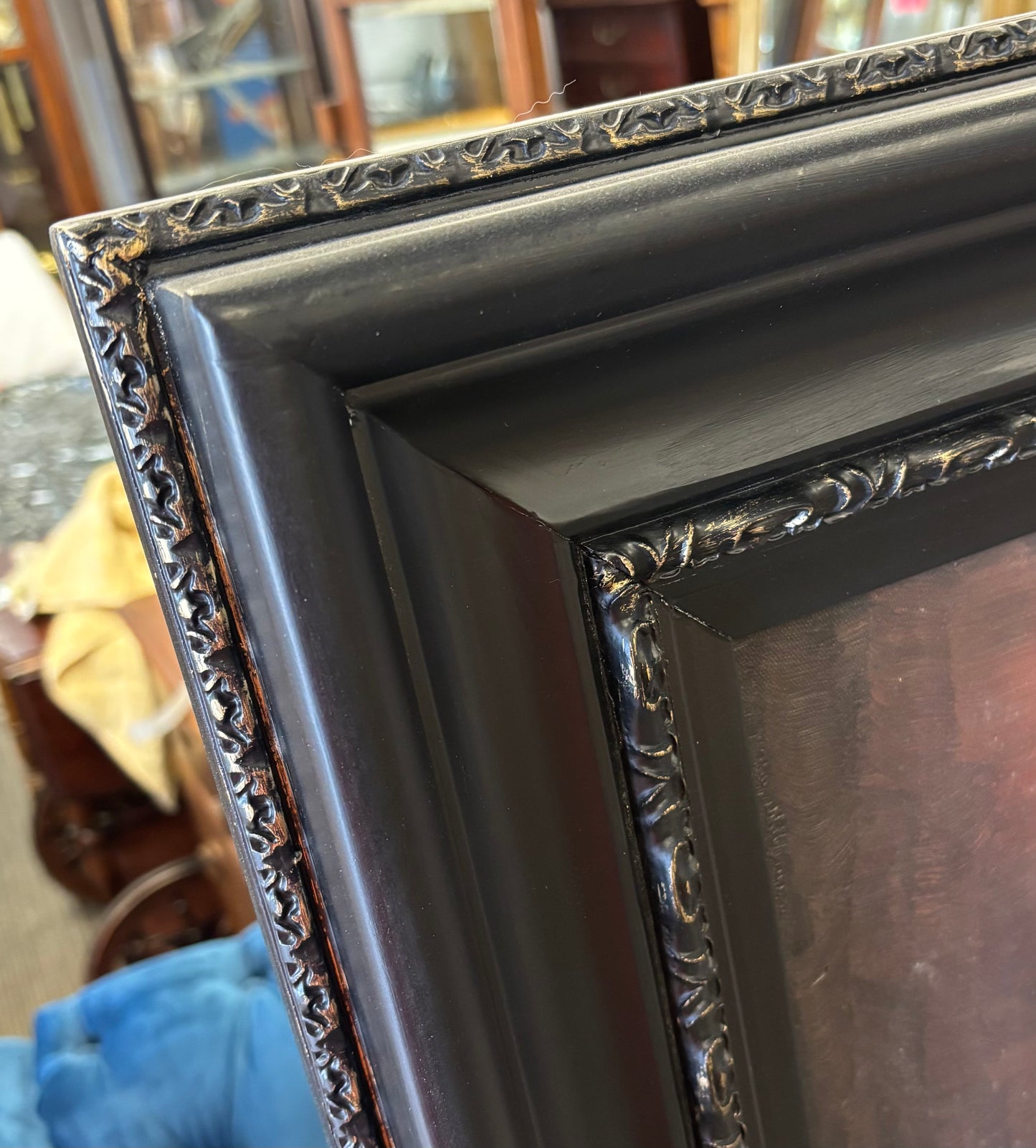 Framed Oil Painting “wine” Signed