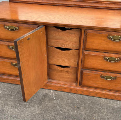 Solid Wood Dresser with Mirror
