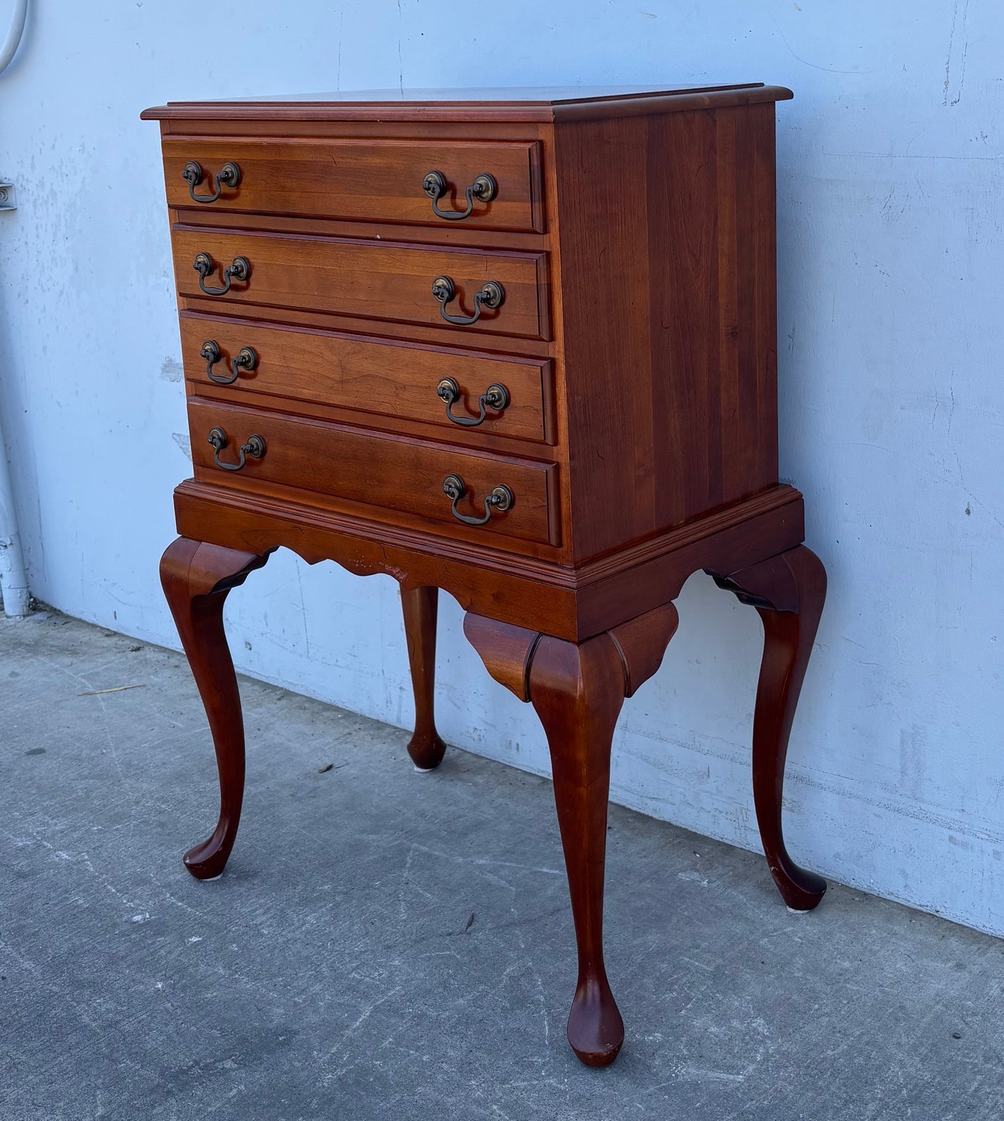 Vintage Queen Anne Style Silverware Chest