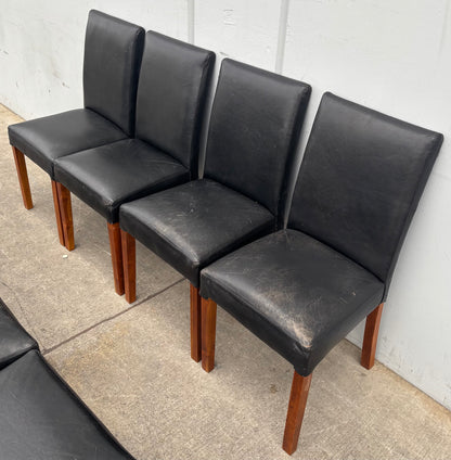 Black dining side chairs (8)