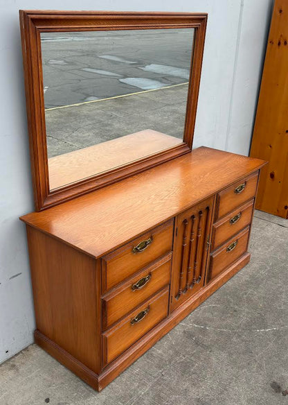 Solid Wood Dresser with Mirror