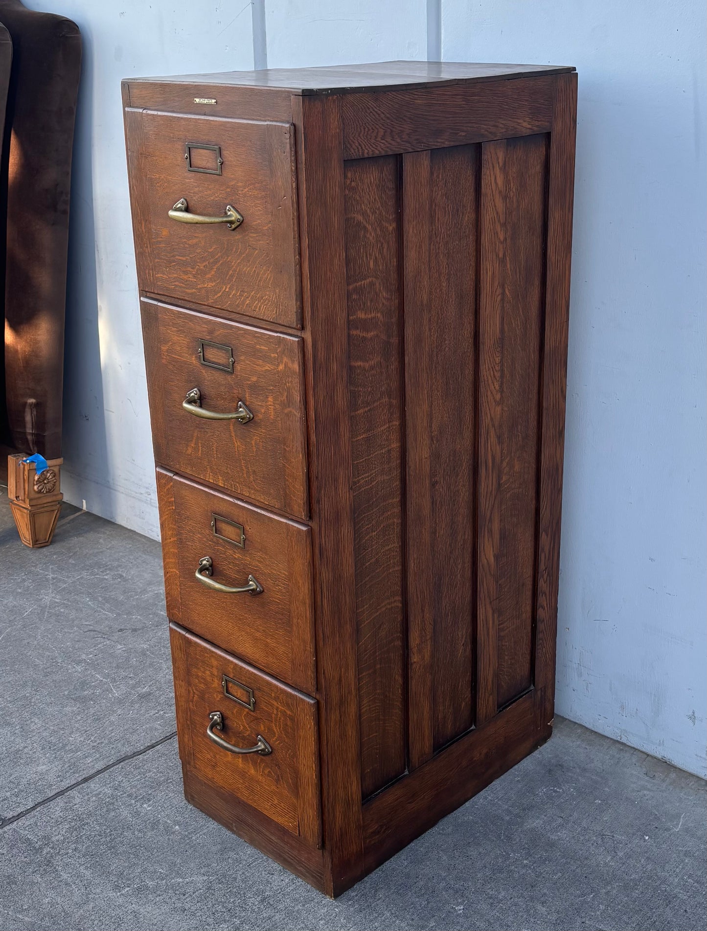 Wood file cabinet 4 drawer