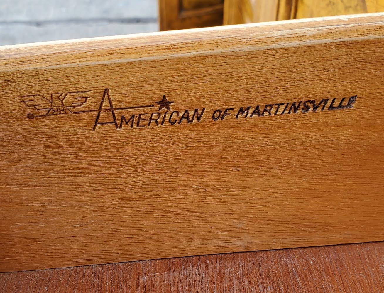 American of martinsville dresser /buffet and 2 nightstands/end/side tables set