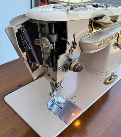 Vintage Mid Century Desk, Singer 600 Sewing Machine, MCM, Retro, Unique, Walnut, 1960s, Office