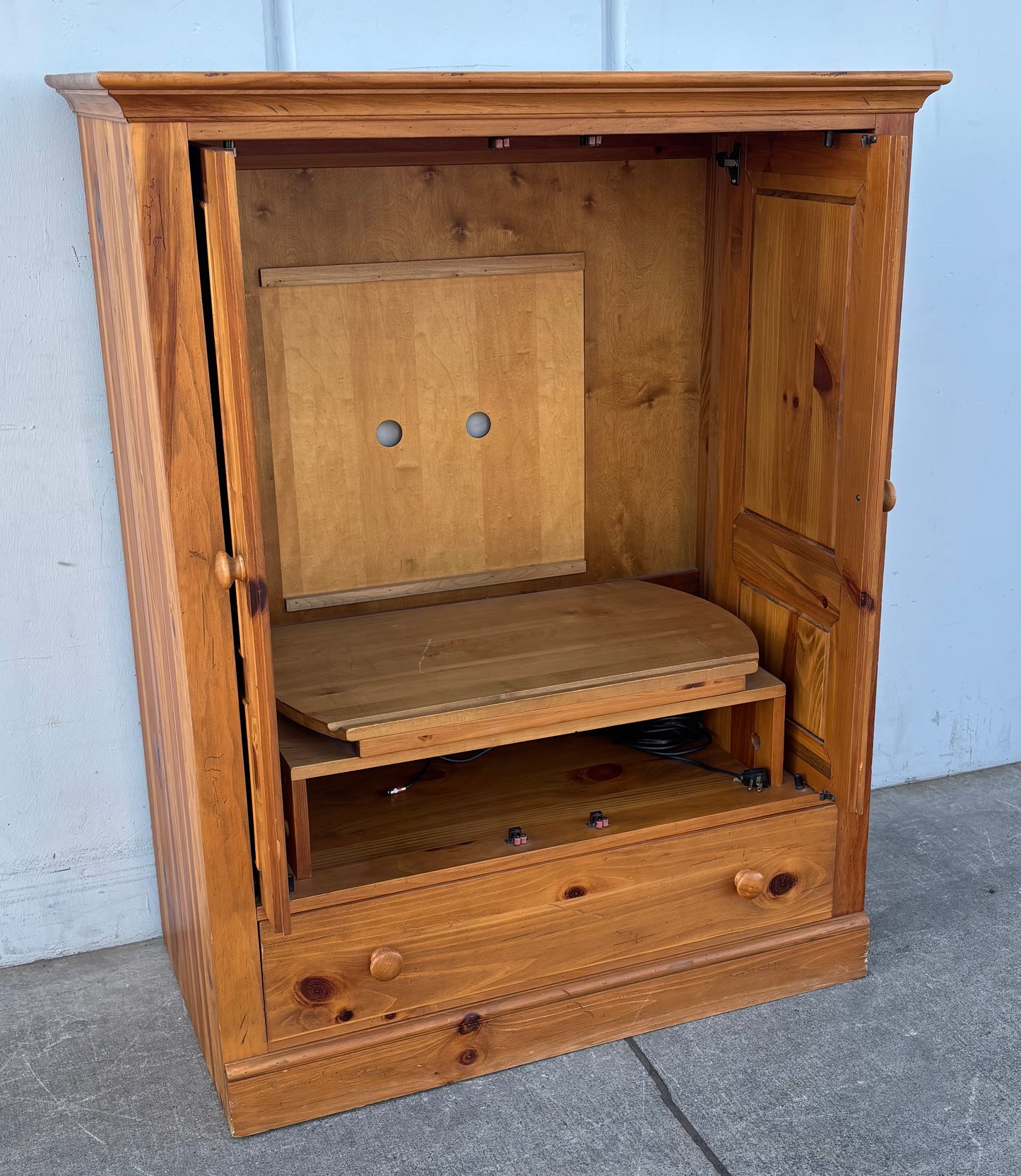 Entertainment center cabinet armoire