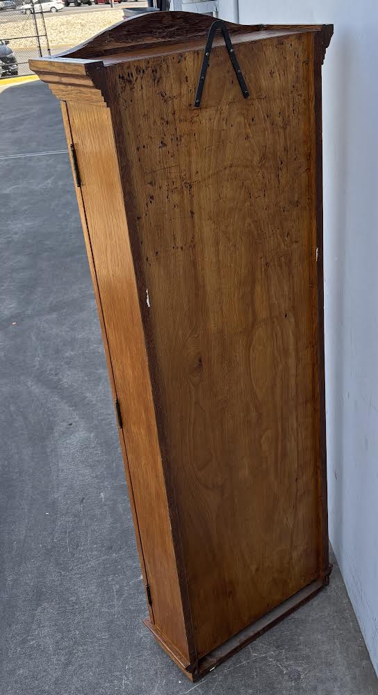 Antique Oak Display Cabinet Curio