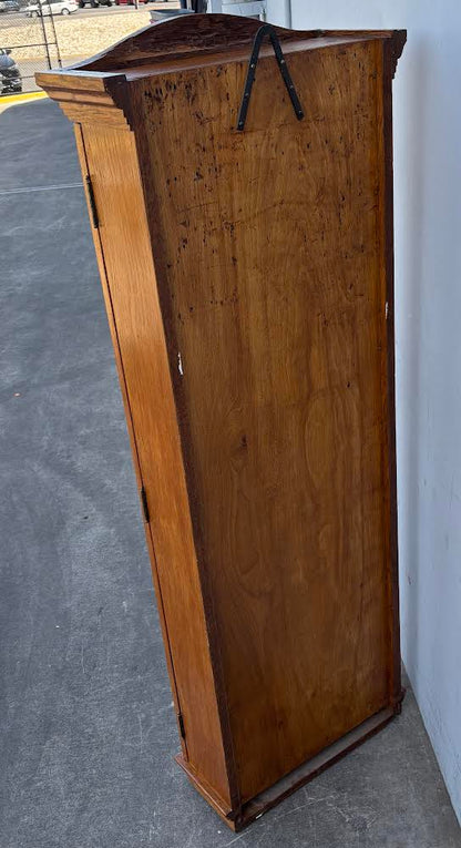 Antique Oak Display Cabinet Curio