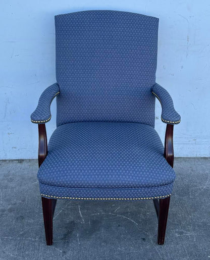 Accent Chair Vintage Arm Chair Blue Upholstered