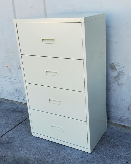 Staples tan/beige file cabinet (no key)