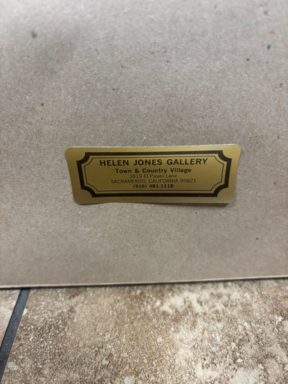 Asian / Chinese/ Japanese silk vintage framed painting