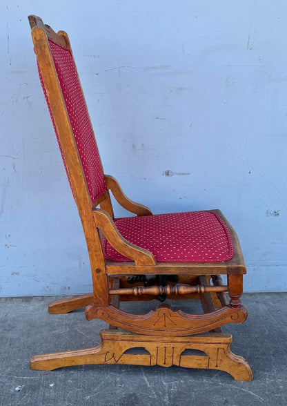 Antique Victorian Style Rocking Chair Red
