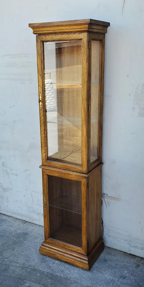 Narrow display/curio cabinet tall