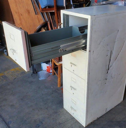 fireproof tan vertical file cabinet with key