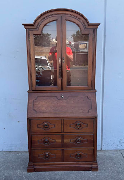 Antique Glass Secretary Desk