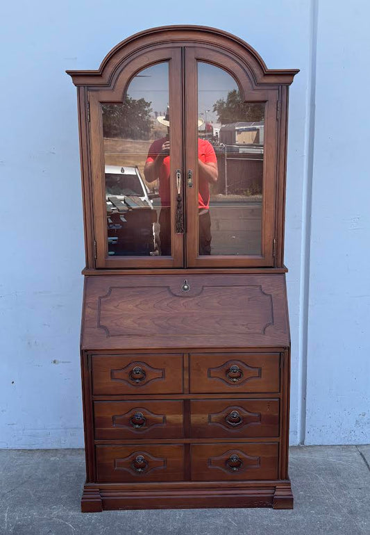 Antique Glass Secretary Desk
