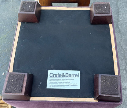 Crate and barrel purple ottomans/ footrests (2)