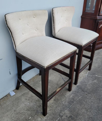 frontgate white/off white bar / counter stools/ chairs (2)