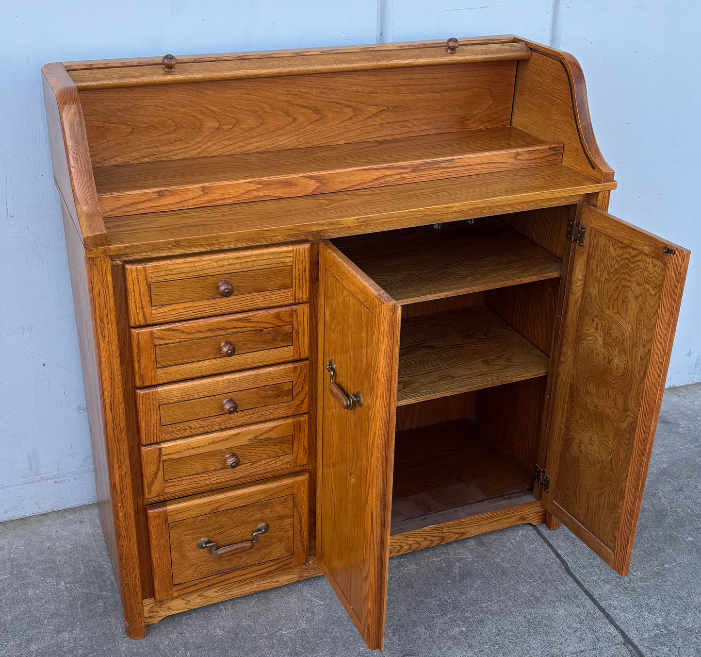 Bassett Roll top desk cabinet