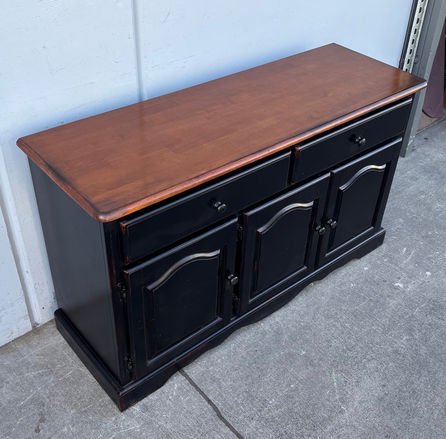 Black sideboard/ buffet credenza
