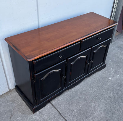 Black sideboard/ buffet credenza
