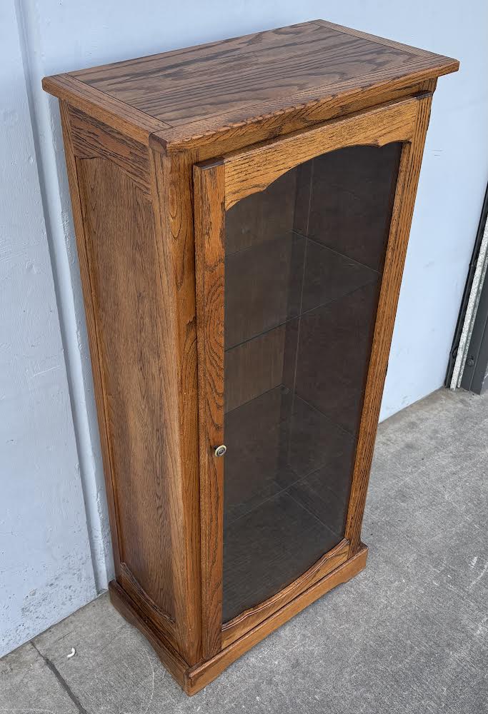 Vintage Curio Cabinet 3 tier Glass