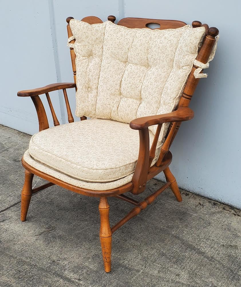 antique/ vintage maple wing back armchair