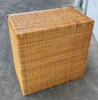 Late 20th Century Vintage Coastal Wrapped Rattan Chest of Drawers