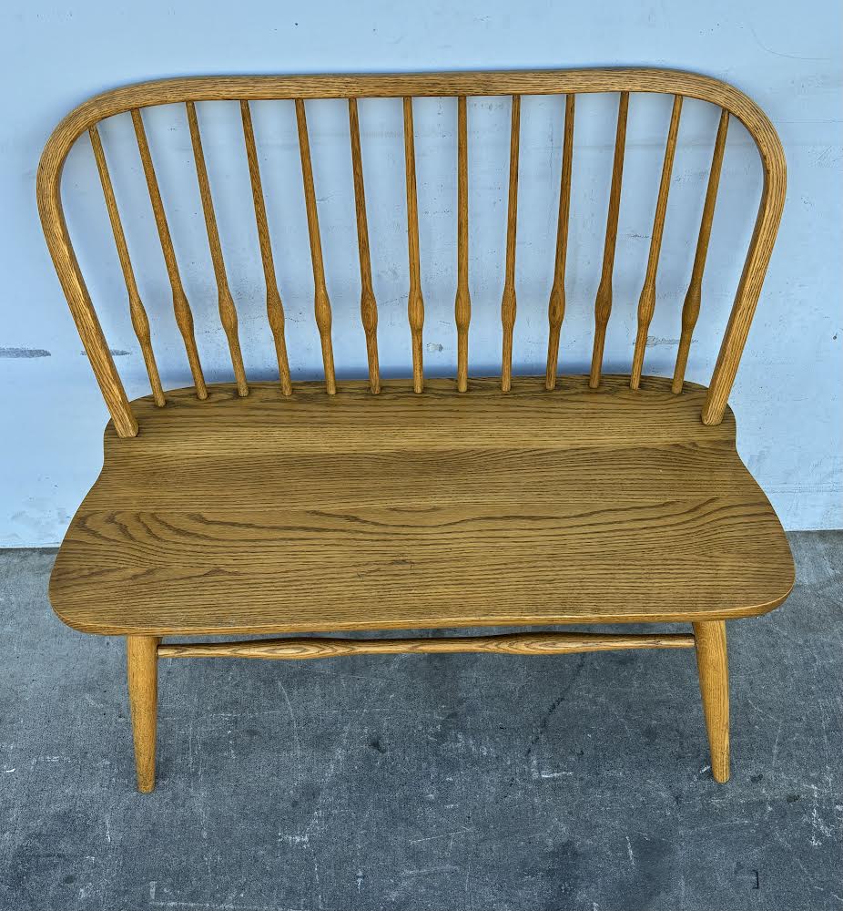 Antique Dinaire Oak Back Bench