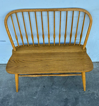 Antique Dinaire Oak Back Bench