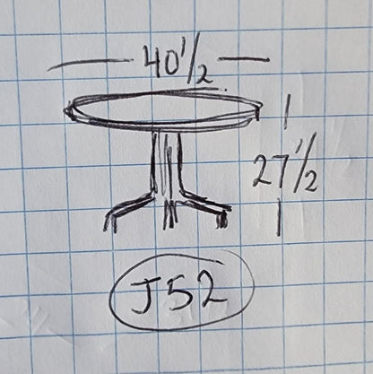 Patio set round table and 4 chairs white metal