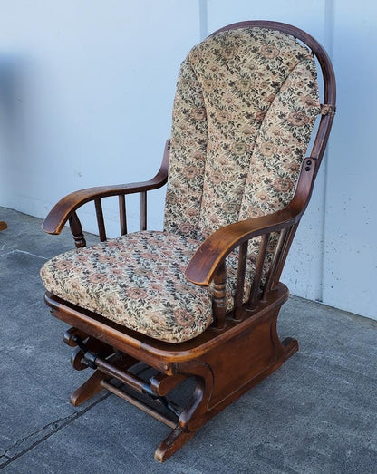 antique/ vintage rocking armchair floral cushion