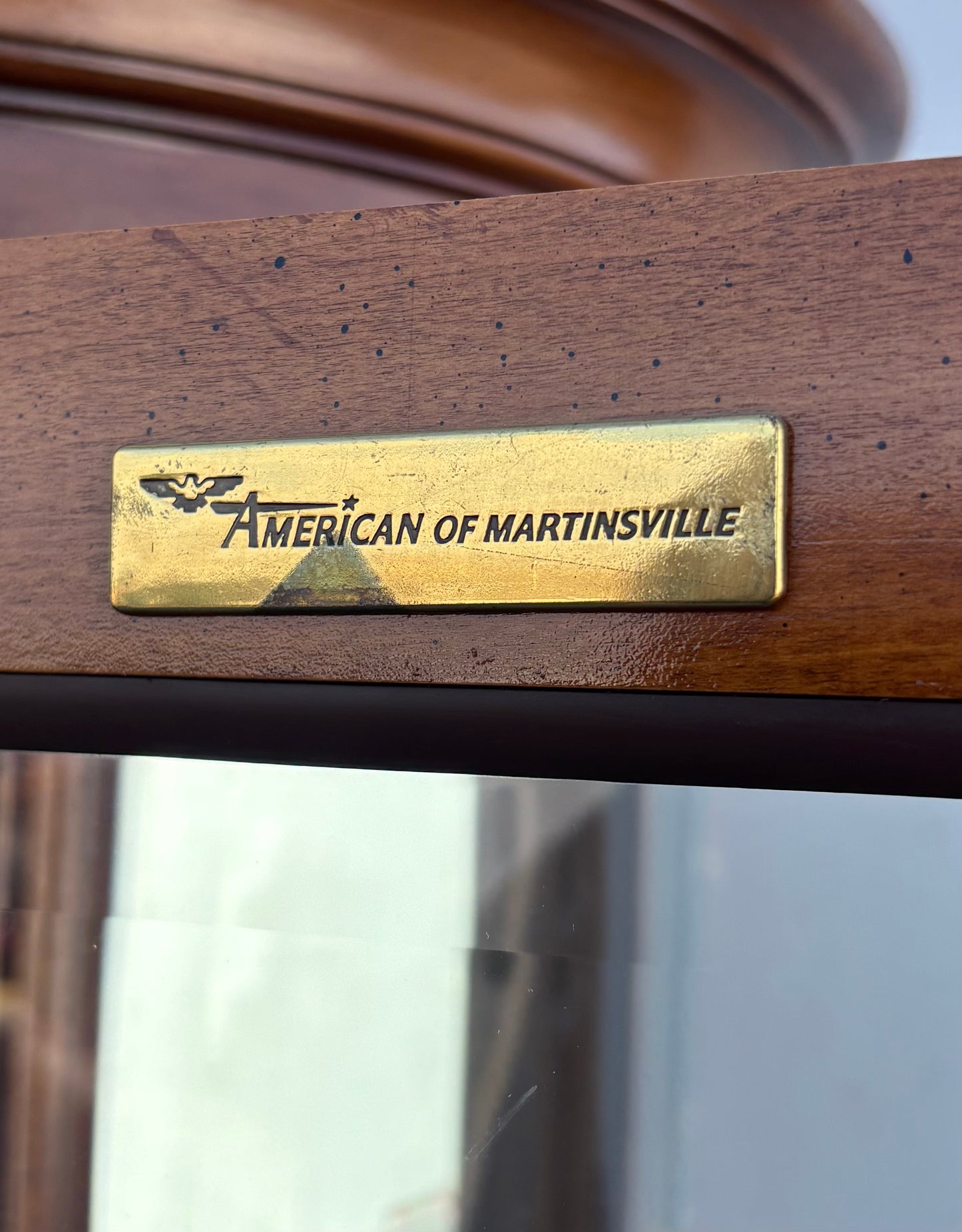 American of martinsville display cabinet lighted