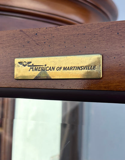 American of martinsville display cabinet lighted