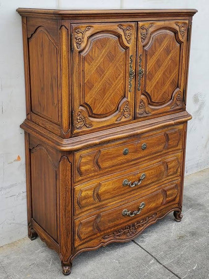 Thomasville carved French Provincial armoire